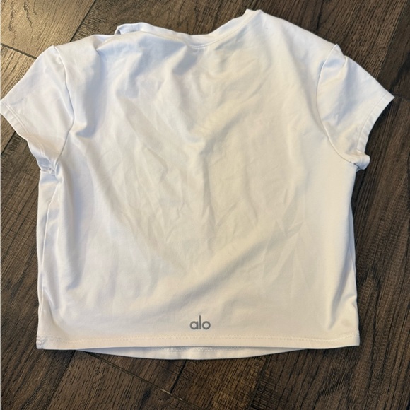 ALO Yoga Kids Short Sleeve Tee in White - Picture 1 of 1